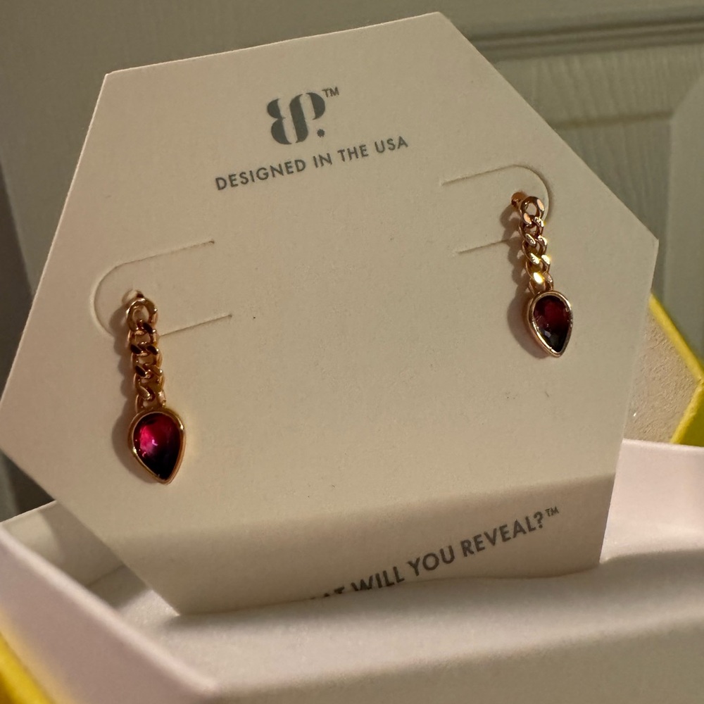 Bomb Party OG earrings Alexandrite RG plating